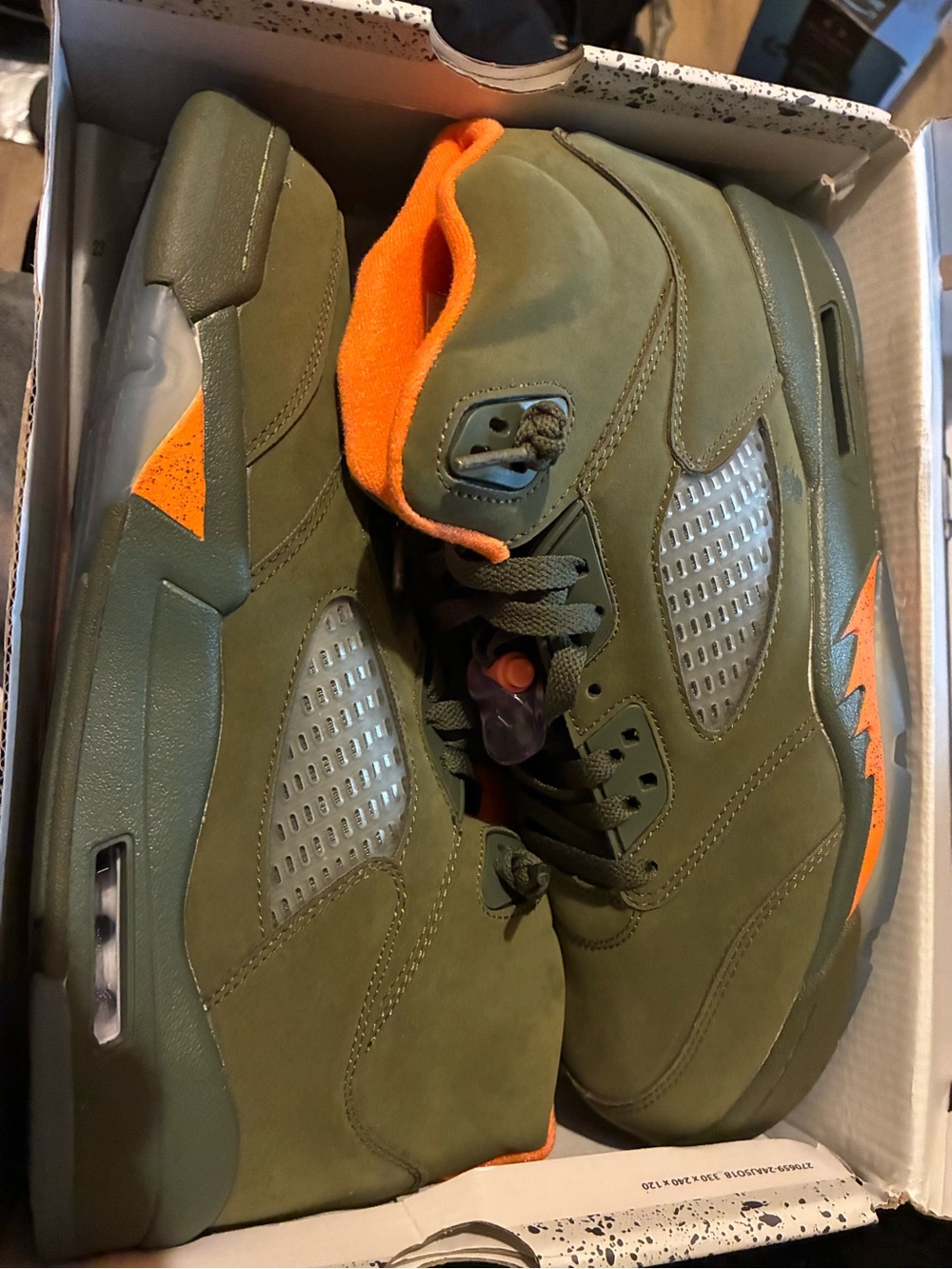 Jordan Air Jordan 5 Retro Box in Army Green and Black